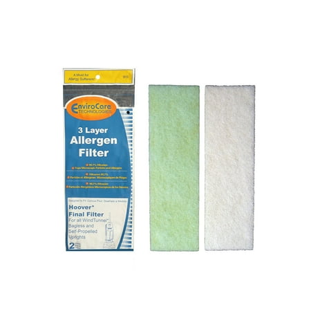 Windtunnel Self Propelled Agitator - (2) Hoover WindTunnel Self Propelled 3 Layer Final Vacuum Filters, Bagless, Upright, Widepath, Empower, Foldaway, PowerMax Vacuum Cleaners, 40110006, 38766021,.., By EnviroCare
