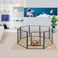 thumbnail image 5 of 27.5“*31.5”*8pcs round ball square tube pet fence，Folding Indoor Outdoor Dog Exercise Fence, Portable Pet Playpen with Door for Large Medium Small Dogs and Pet, 5 of 12