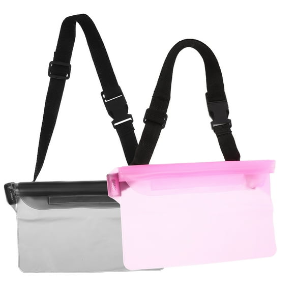 Bolsa a prueba de agua de 2 piezas con correa de cintura ajustable universal impermeable bolsita de bolsas de cintura con bolsillo celular
