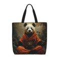 thumbnail image 1 of Easygdp Jungle Meditating Panda Bolsa Tote para Mujer, Bolso de Hombro para Trabajo, Playa, Viajes, Compras y Supermercado, 1 of 7