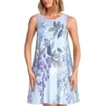 thumbnail image 1 of Fotbe Bird Butterfly Stripe Vestido de Verano sin Mangas para Mujer – Vestido Midi Línea A, Estilo Camiseta Floral, Vestido Playero Casual y Fluido, 1 of 7