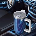 thumbnail image 6 of 40oz Tumbler with Handle and Straw, Vacuum Insulated Stainless Steel Travel Mug, Fits Car Cup Holder, Liquid & Marble Print, 6 of 6