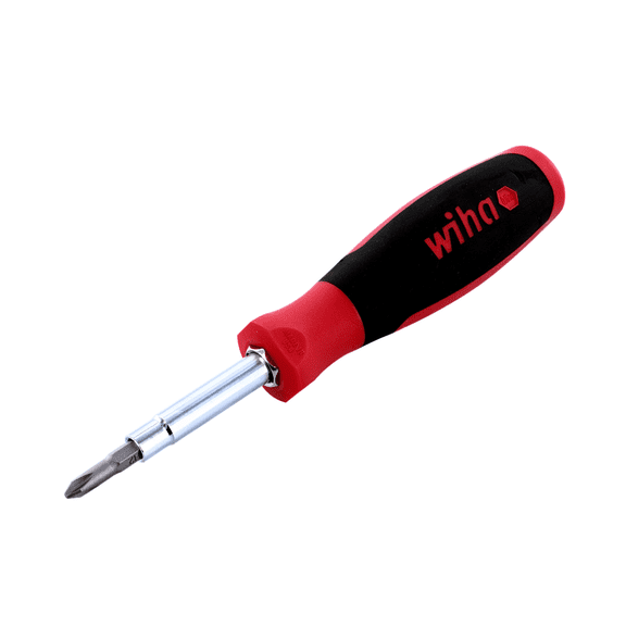 Wiha Tools Wiha 6inOne Multi-driver w/ 4 essential screwdriver and 2 nut driver tip profiles