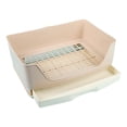 thumbnail image 2 of Pequeña arena para mascotas, orinal, orinal, entrenador, esquina, caja de cama, para animales pequeños, conejo, conejillo de , - Beige Sunnimix Cajas de arena para conejos, 2 of 6