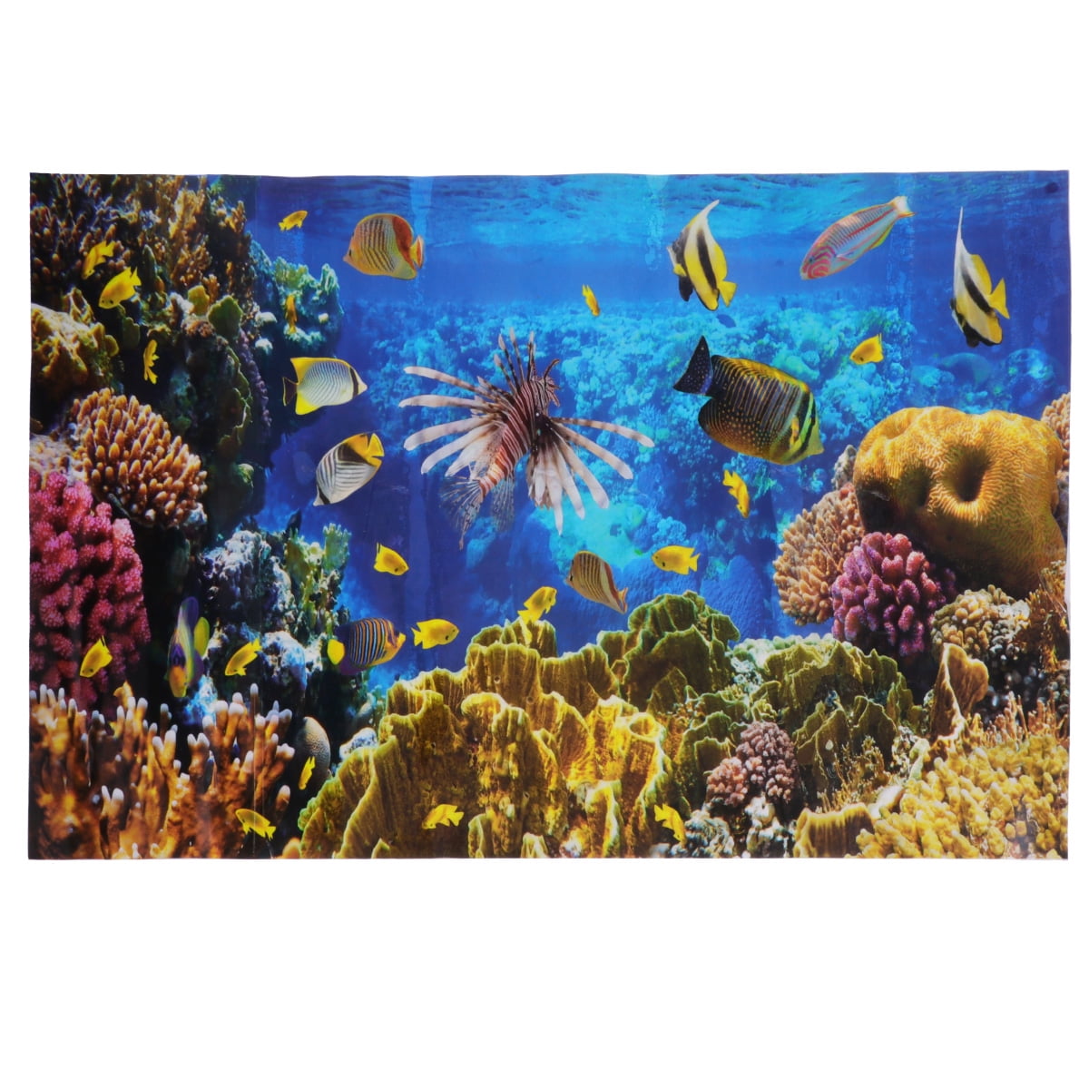 Blue Fresh Sea Background Aquarium Ocean Landscape Poster Fish Tank Background Double-Sided Wallpaper