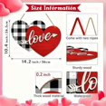 thumbnail image 3 of Happy Valentines Day Sign Wood Heart Door Hanging Sign Wall Plaque Ornaments Valentines Decoration for Door Window Wall, 3 of 5