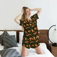 thumbnail image 5 of Bingfone Cute Little Foxes Print Pajamas Sets for Women Soft Short-Sleeved Pjs with Lounge Shorts Two Piece Sleepwear, 5 of 5