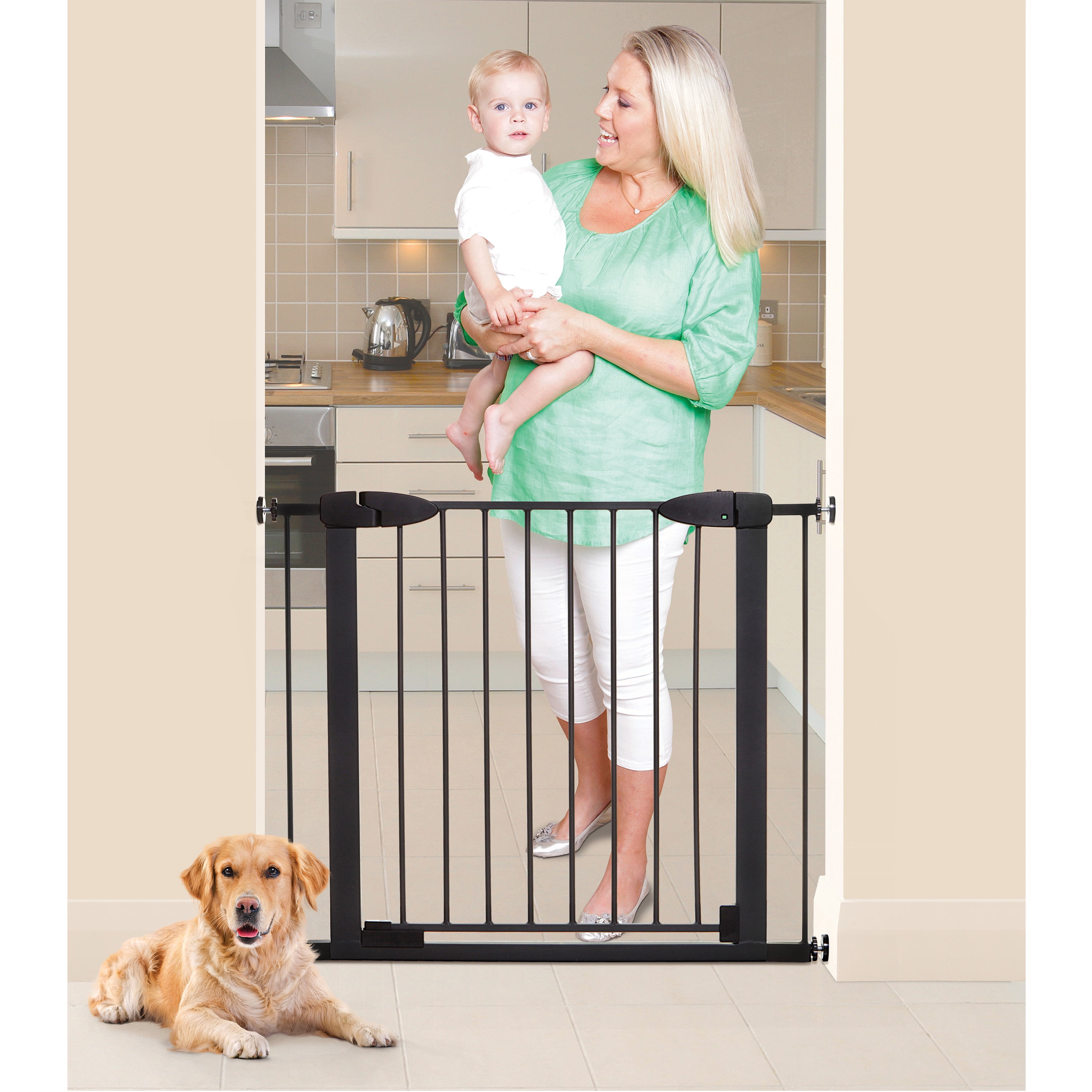 Regalo Home Accents Extra Tall Walk Thru Gate Baby Dog Cat Safety FASTSHIP NEW 