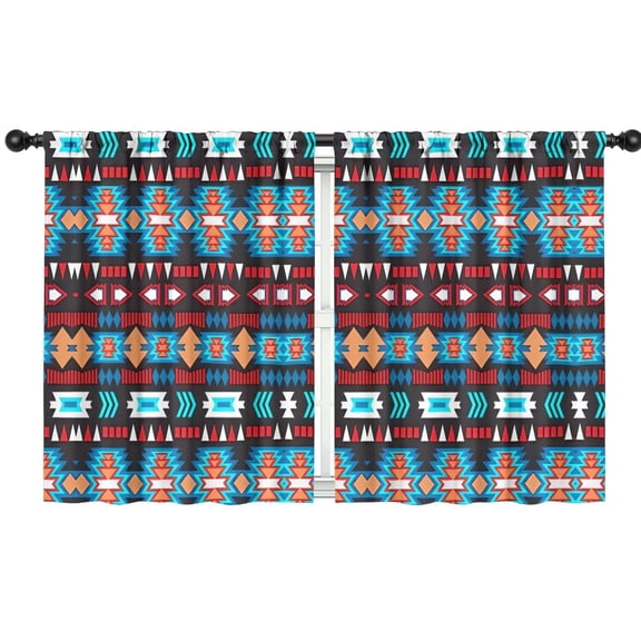 Blackout Kids Curtains,Boho Bohemia Geometric Line Art Childrens Insulated Curtains Set Of 2,Bedroom Essentials,Toddler Room Decor 42"x54"(106x137cm)