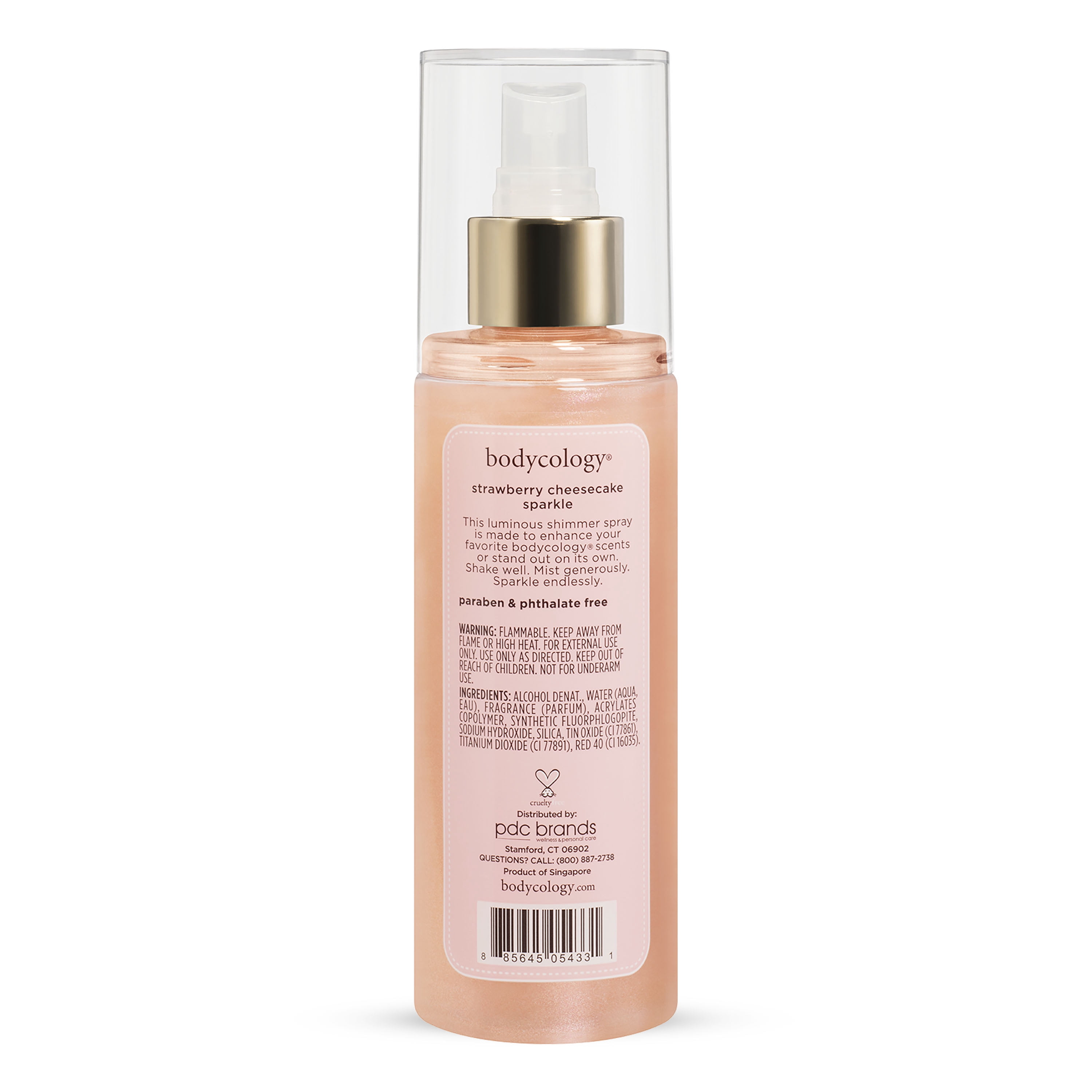 Bodycology Sparkle Fragrance Shimmer Mist, Strawberry Cheesecake, 6 fl oz