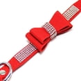 thumbnail image 2 of Mumup Dazzling Rhinestone Dog Collar with Soft Fabric and Crystal Bow Tie - Elegant and Glamorous Puppy Collars for Small Dogs with Leash, 2 of 6