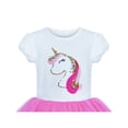 thumbnail image 4 of Robe Fille Rose Unicorn Tutu Danse Ballet Jupe à Volants 3 Ans, 4 of 5