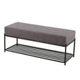 thumbnail image 3 of LumiSource Daniella Shelf Bench, 17-1/2"H x 44"W x 16"D, Charcoal/Black, 3 of 7