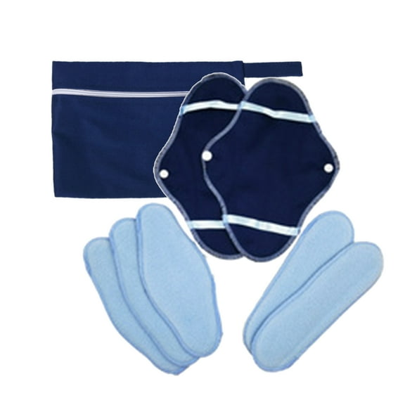 8 Pieces Cloth Menstrual Small Menses Pads Reusable Washable Portable Foldable Breathable Soft Sanitary Towel Bag