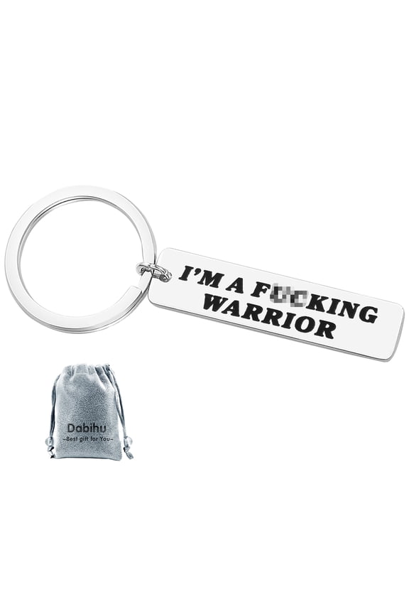 Inspirational Keychain Friendship Gifts Best Friend Encouragement Keyring I'm A Warrior Graduation Valentines Gifts for Her Him Birthday Christmas Gifts for Women Men Inspirational Gift for Friend