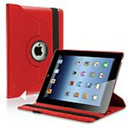 eForCity PAPPIPADLC44 Protective Carrying Folio Case for iPad Air - Red - Scratch Proof - Synthetic Leather - 0.8" Height x 7.7" Width