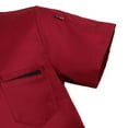 thumbnail image 2 of facefd Veste de Chef Unisexe Manteau Manches Courtes Chemise Uniforme Femme Chef Hôtel Cuisine Uniforme Rouge 2TG, 2 of 7