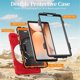 thumbnail image 4 of Funda para Samsung Galaxy Tab A9, Funda Protectora de Silicona Anti-caída + Capa de PC con Asa, Soporte, Correa para el Hombro, Resistente a Golpes, Tres Pruebas, Funda Protectora para Tablet, Rojo,, 4 of 10