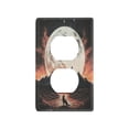 thumbnail image 3 of Switch Panel Switch Decoration 2.76x4.53x0.28 Inches Duplex Outlets Switch Plate Wall Plates Living Room Kitchen Bedroom Study Switches Wolf Of The Night, 3 of 8