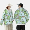thumbnail image 6 of Daiia Cute Floral Frog UPF 50+ Sun Protection Hoodie Jacket Lightweight Long Sleeve Sun Shirt for Women Men with Pocket Hiking Outdoor-Small, 6 of 9