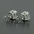 thumbnail image 2 of 3Ct Round-Cut Lab Created Men's Cluster Stud Earrings 14K White Gold Plated, 2 of 2