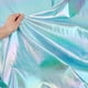 thumbnail image 3 of 1 yarda de tela iridiscente azul aguamarina holográfica para costura, manualidades, disfraces y espectáculos (150 x 0,05 cm)., 3 of 9