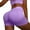 Purple, variant on Womens Bermuda Shorts Fashion High Waist Lifting Running Yoga Sports Casual Summer Jean Shorts S-XL