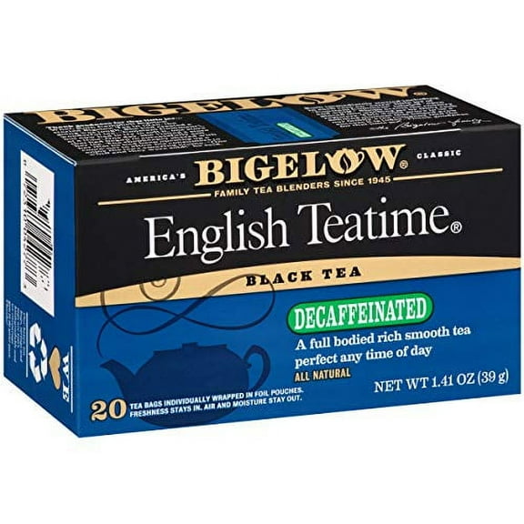 Bigelow Tea Decaffeinated English Teatime Black Tea, 20 Count (Pack of 6), 120 Total Tea Bags