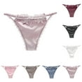 thumbnail image 6 of Women Sexy Shiny Satin Lace Knickers Thongs Panties Ladies Seamless Underwear, 6 of 8