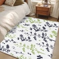 thumbnail image 4 of Area Rug for Living Room, Grey Green Botanical Non-Slip Indoor Large Carpet for Bedroom/Dining Room, Watercolor Spring Floral Summer Leaf Washable Low-Profile Floor Mat Runner Rugs - 3 x 5 Ft, 4 of 8