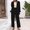 Black, variant on Women's Two Piece Sets Pants Suits Dressy Business Casual Outfits Professional Blazer Pantsuits Set Work Office Blue XXXL