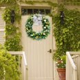 thumbnail image 4 of Spring Front Door Wreath Beautiful Green Handcrafted Wreath Artificial Floral Wreath Spring Summer Wreaths Front Door Fake Flower Wreath Green Wall Window Hanging Decor 18 Inch, 4 of 6