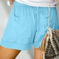 thumbnail image 5 of Womens Shorts Casual Summer Beach Drawstrings Shorts With Pockets Loose Cute Vacation Trendy Clothes, 5 of 7