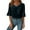 Navy, variant on PUMISAS Summer T-Shirt For Women Elbow-Length Sleeve Casual Loose Tops V-Neck Casual Tunic Blouses Solid Color Pullover