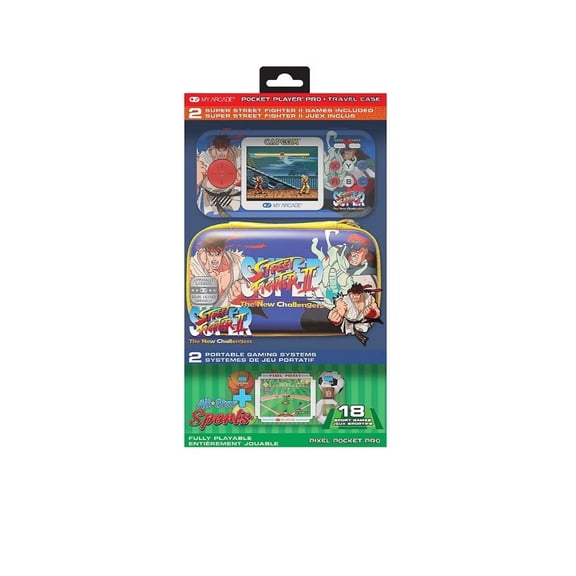 Restored My Arcade Super Street Fighter II Pocket Player Bundle & Sports Pixel Pocket Pro (Refurbished)