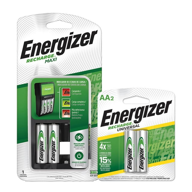 Cargador De Pilas Energizer Maxi + 4 Pilas Recargables Aa Energizer ECOM7