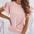thumbnail image 1 of Xuyuer Women 2026 Summer Crew Neck Short Sleeve Tops Ribbed Knit Slim Fit Fashion Basic Tee Shirts Casual Going Out Top Shirts Basic Slim Fitted Crop Tops 2026 Summer Y2k Spring Clothes, 1 of 4