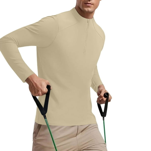 pstuiky camisas de manga larga para hombre, Ropa deportiva de manga larga y cuello redondo para hombre, lisa, cálida, de color liso salir tops xl