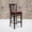 Burgundy Vinyl Seat/Walnut Wood Frame, variant on Flash Furniture 2 Pk. HERCULES Series Ladder Back Cherry Wood Restaurant Barstool