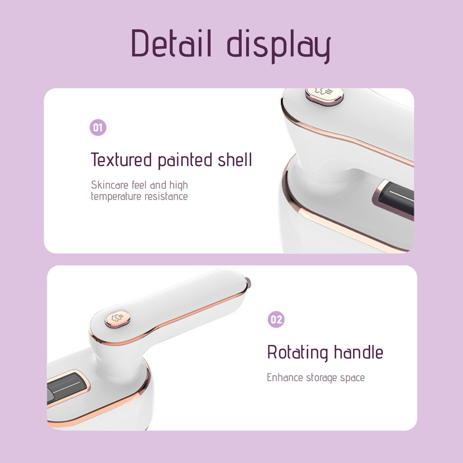 Upgrade Portable Mini Ironing Machine, 180° Rotatable Handheld Steam Iron, 2-in-1 Dry & Wet Ironing, 100ml Water Tank, Titanium Soleplate, Fast Heating, Suitable for Home Travel, Various Fabrics