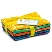 Create It 18"x21" Cotton Batik  Precut Sewing & Craft Fabric Bundle, Multicolor 5 Piece