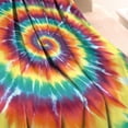 thumbnail image 3 of Colorful Rainbow Tie Dye Spiral Pattern Blanket,Comfortable Soft Flannel Throw Blanket,All Season,Warm Lightweight Blankets for Sofa Bed Couch Living Room Chair,40"x50", 3 of 4