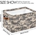 thumbnail image 4 of FREEAMG Collapsible Storage Basket Camouflage Rectangular Storage Bins Baskets Toys Storage Bins with Handles for Bedroom Home Office 1PCS, 4 of 7