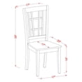 thumbnail image 5 of HomeStock Mediterranean Magic 9 Piece Dining Room Table Set Includes a Rectangle Kitchen Table with Butterfly Leaf and 8 Dining Chairs, 40x78 Inch, Black & Cherry, 5 of 5