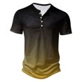 thumbnail image 3 of Aofany Plus Size Mens Henley Shirts Big And Tall Mens Casual Short Sleeve Button Tops Gradient Pullover Blouse, 3 of 4