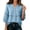 0629LiBlue, variant on 3/4 Sleeve Shirts for Women Loose Fit Henley Solid T-Shirts Causal Button up Blouses Hollow out Tops Tees 0629LiPink S