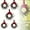 Style a-2pc, variant on JEWLALO 2Pcs Mini Christmas Wreaths for Cabinets, 12 Inch Small Christmas Wreaths with Red Velvet Ribbon, Pine Cones & Berries, Snowy Cedar Candle Rings for Fireplace Window Home Decorations