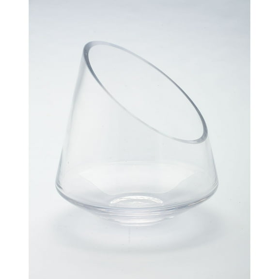 CC Home Furnishings Cylindrical Handblown Glass Candle Holder - 7" - Clear