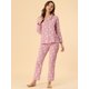 thumbnail image 3 of Conjuntos de pijama para mujer Ropa de dormir de manga larga Traje de noche suave para mujer Conjuntos de salón Pj Rosa M, 3 of 6
