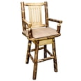 thumbnail image 2 of Glacier Country Collection Counter Height Swivel Captain's Barstool - Buckskin Upholstery, 2 of 6